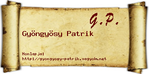 Gyöngyösy Patrik névjegykártya