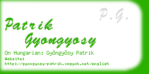 patrik gyongyosy business card
