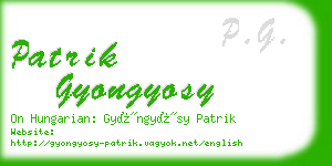 patrik gyongyosy business card